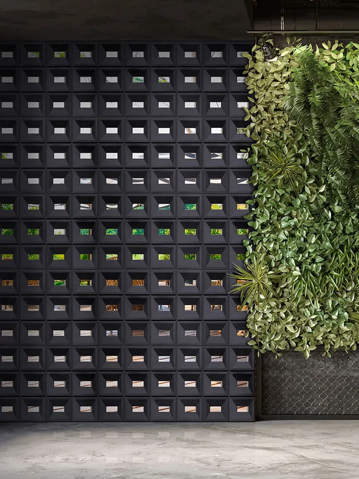 Rectangle Grid PU Wall Panel